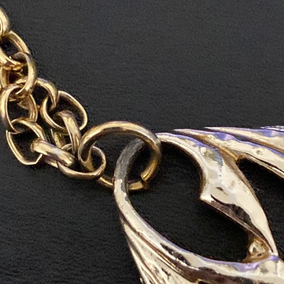 Vintage Sarah Coventry Two-tone Leaf Drop Necklace - Picture 3 of 7